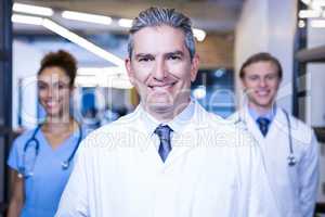 Portrait of medical team smiling at camera