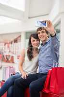 Happy couple taking a selfie