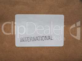 International label on packet