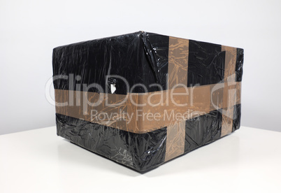 Black packet parcel