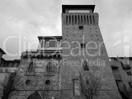 Tower of Settimo in Settimo Torinese in black_and_white
