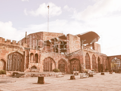 Coventry Cathedral ruins vintage