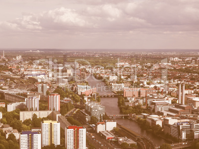 Berlin aerial view vintage