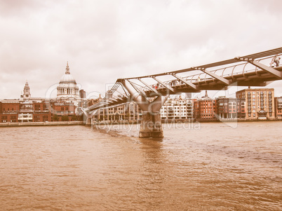 River Thames North Bank, London vintage