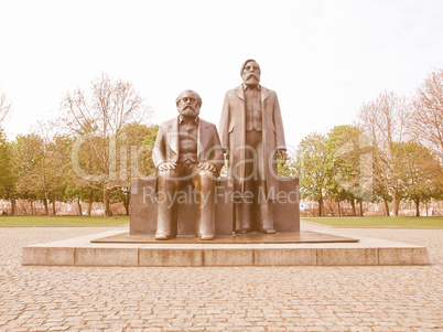 Marx-Engels Forum statue vintage