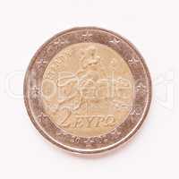 Greek 2 Euro coin vintage
