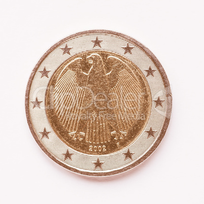 German 2 Euro coin vintage