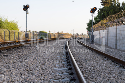 Photo of railway tracks.