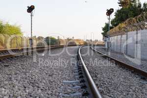 Photo of railway tracks.