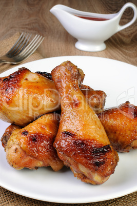 Baked chicken leg