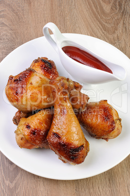 Baked chicken leg