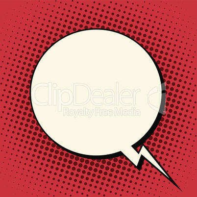 cloud comic bubble retro background for text