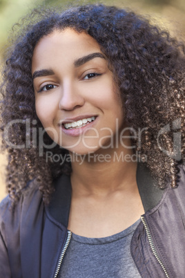 Beautiful Mixed Race African American Girl Teenager