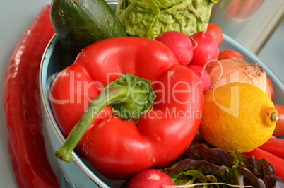 Vegetarian ingredients of salad