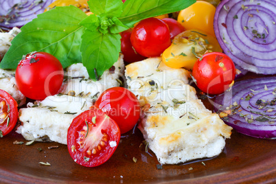 Greek breakfast close up