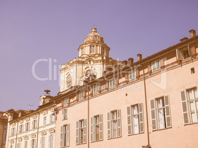 San Lorenzo church in Turin vintage