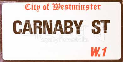 Carnaby Street sign vintage