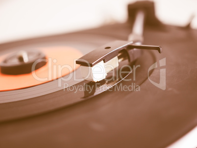 Vinyl record on turntable vintage Vinyl record on turntable vintage