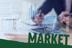 Composite image of market