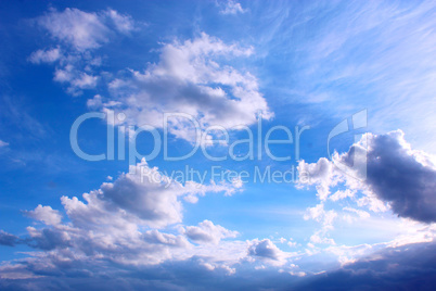 white clouds on blue sky