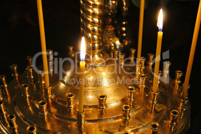 fire of church candles