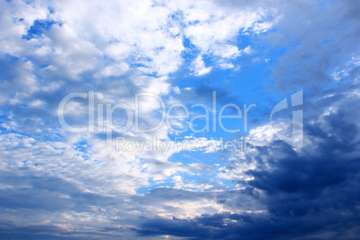 white clouds on blue sky