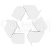 Recycling Icon on white background. 3d render