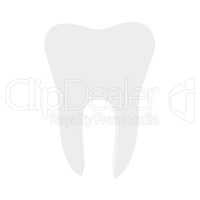 Icon tooth on a white background. 3d render
