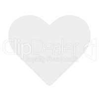 Icon heart on a white background. 3d render
