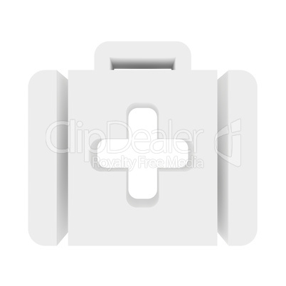 icon plus on a white background. 3d render