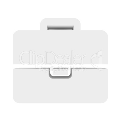 icon business suitcase on a white background. 3d render