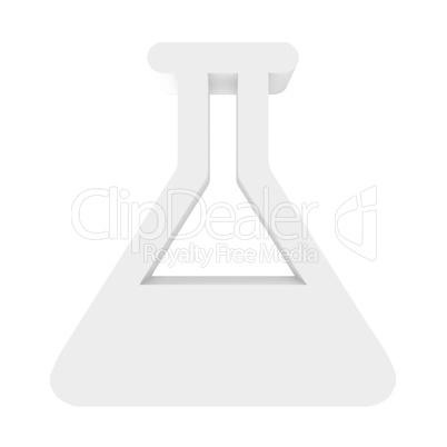 test-tube icon on a white background. 3d render