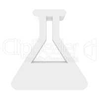 test-tube icon on a white background. 3d render