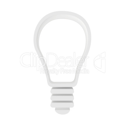 icon bulb on a white background. 3d render