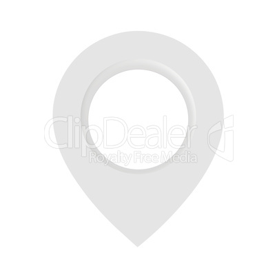 icon location on a white background. 3d render