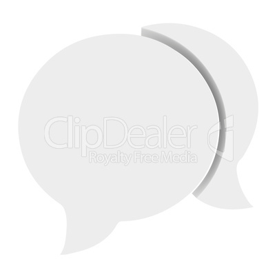 icon bubbles on a white background. 3d render