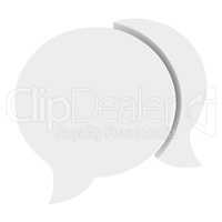 icon bubbles on a white background. 3d render