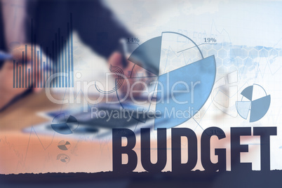 Composite image of budget