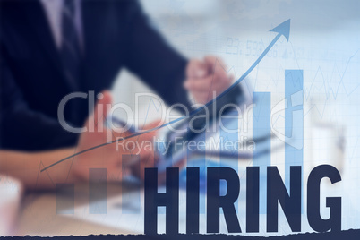 Composite image of hiring