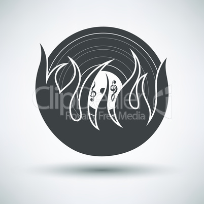 Flame vinyl icon