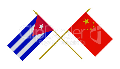 Flags, China and Cuba