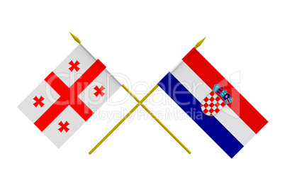 Flags, Croatia and Georgia