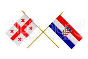 Flags, Croatia and Georgia