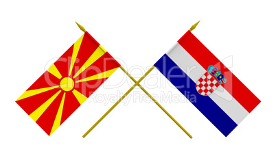 Flags, Croatia and Macedonia