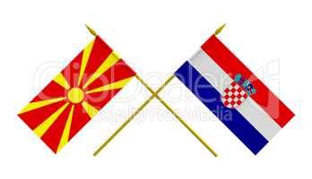 Flags, Croatia and Macedonia