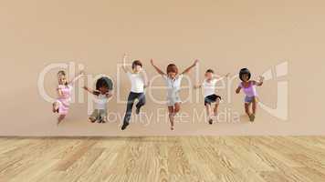 Kids Jumping Playing