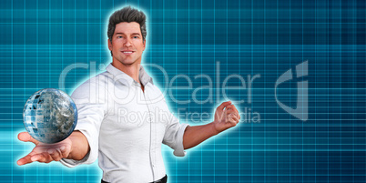 Man Presenting a Business Technology Solution