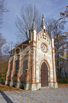 Catholic chapel in forest