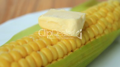 Boiled Corn Cob With Butter