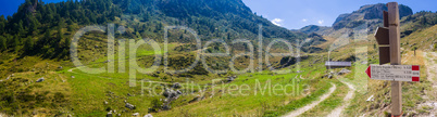 trail in the Ligurian Alps